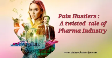 The image shows the poster of the movie - Pain Hustlers along with the blog title